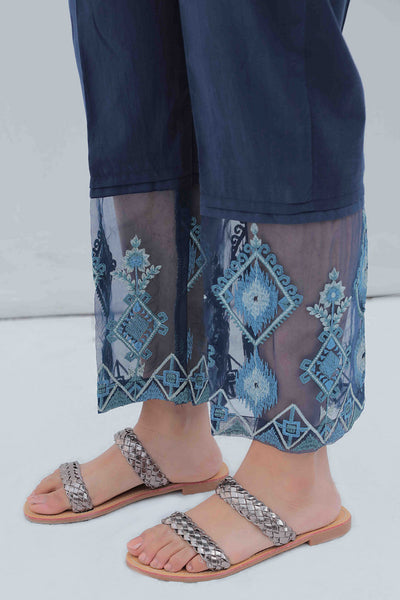 1 Piece - Dyed Embroidered Cambric Trouser P2710