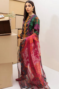 3PC Lawn Digital Printed With Embroidery  P2806