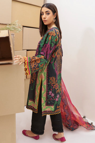 3PC Lawn Digital Printed With Embroidery  P2806