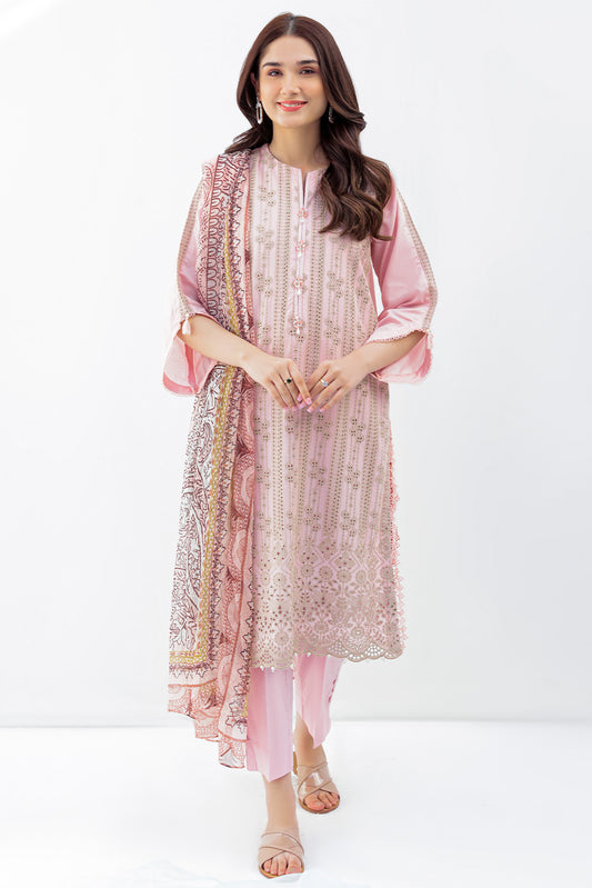 3 Piece - Dyed Lawn Schiffli Suit P2816