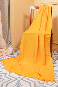 Wool Shawl Dark Yellow - SW001
