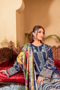 2 Piece - Embroidered Printed Khaddar Suit U0049