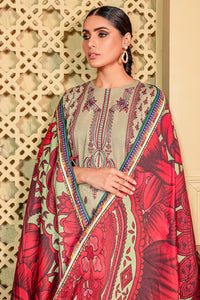 2 Piece -Embroidered Printed Khaddar Suit U0049A