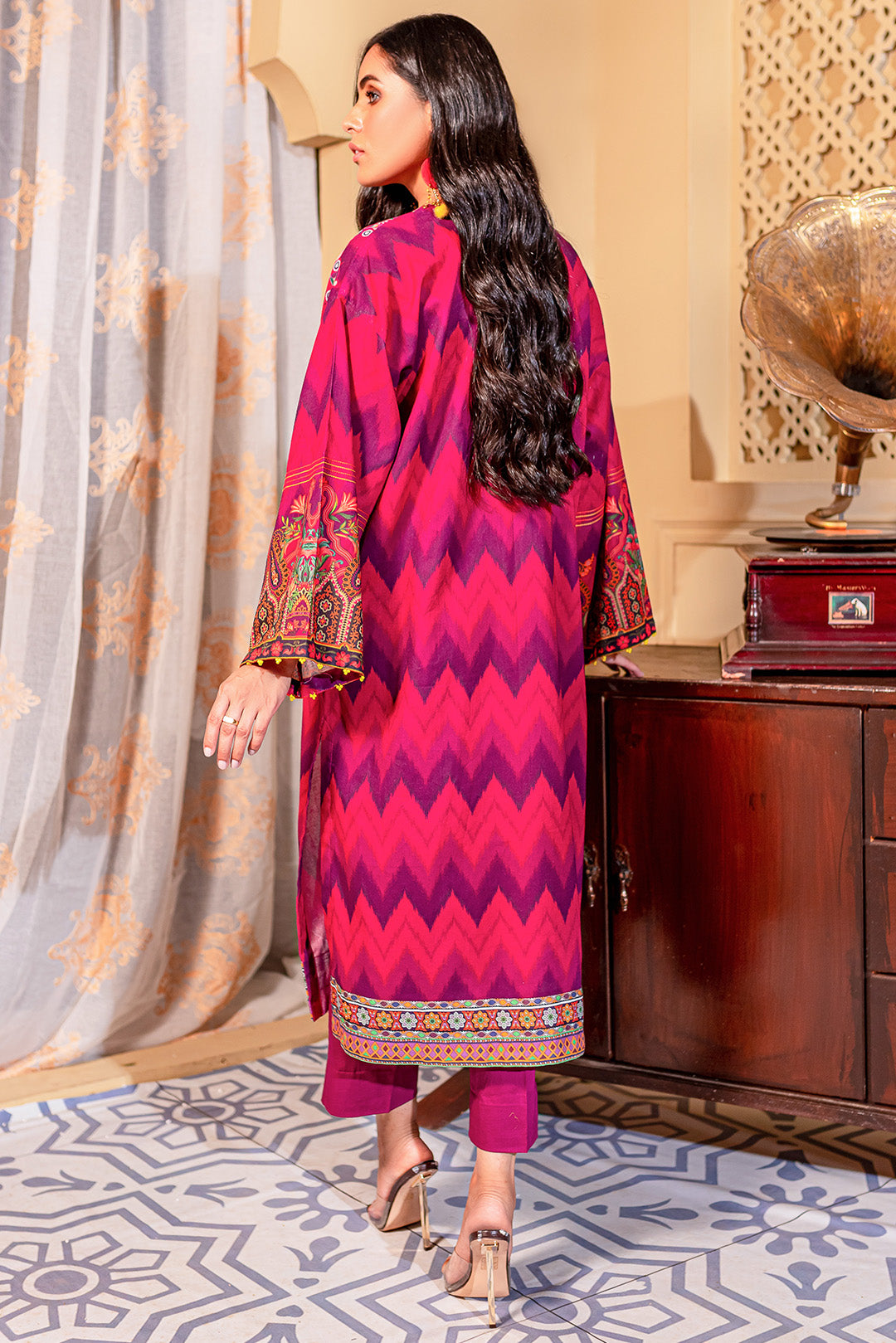 women unstitched khaddar dress