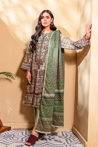 2 Piece - Embroidered Printed Khaddar Suit U0070