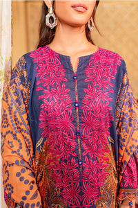 3 Piece - Printed Khaddar Suit U0073