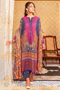 3 Piece - Printed Khaddar Suit U0073