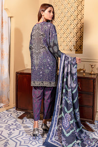 3 Piece - Printed Khaddar Suit U0074