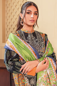 3 Piece - Printed Khaddar Suit U0074