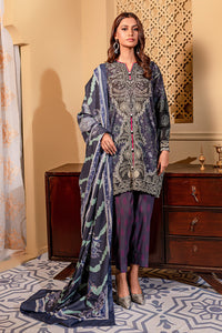 3 Piece - Printed Khaddar Suit U0074
