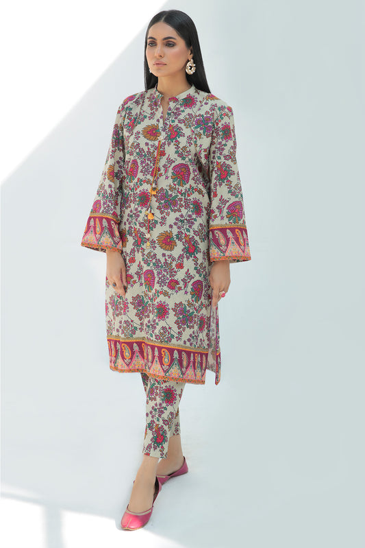 1 Piece - Digital Printed Hybrid Slub Khaddar Shirt U0315