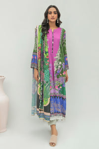 2 Piece - Embroidered Digital Printed Hybrid Slub Khaddar Suit U0338