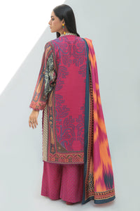 3 Piece - Digital Printed Hybrid Slub Khaddar Suit U0345