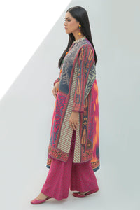 3 Piece - Digital Printed Hybrid Slub Khaddar Suit U0345