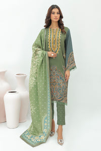 3 Piece - Embroidered Digital Printed Suit U0346