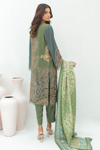 3 Piece - Embroidered Digital Printed Suit U0346