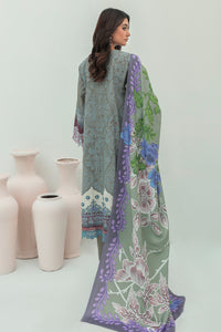 3 Piece - Embroidered Digital Printed Slub Khaddar Suit U0347