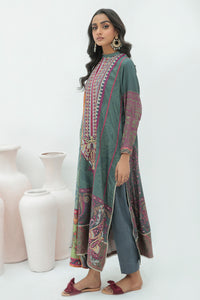 3 Piece - Digital Printed Cotail Suit U0351A