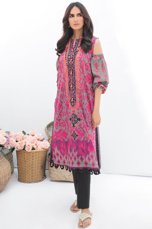 1 Piece - Digital Printed Textured Lawn Shirt U0382 (SO)