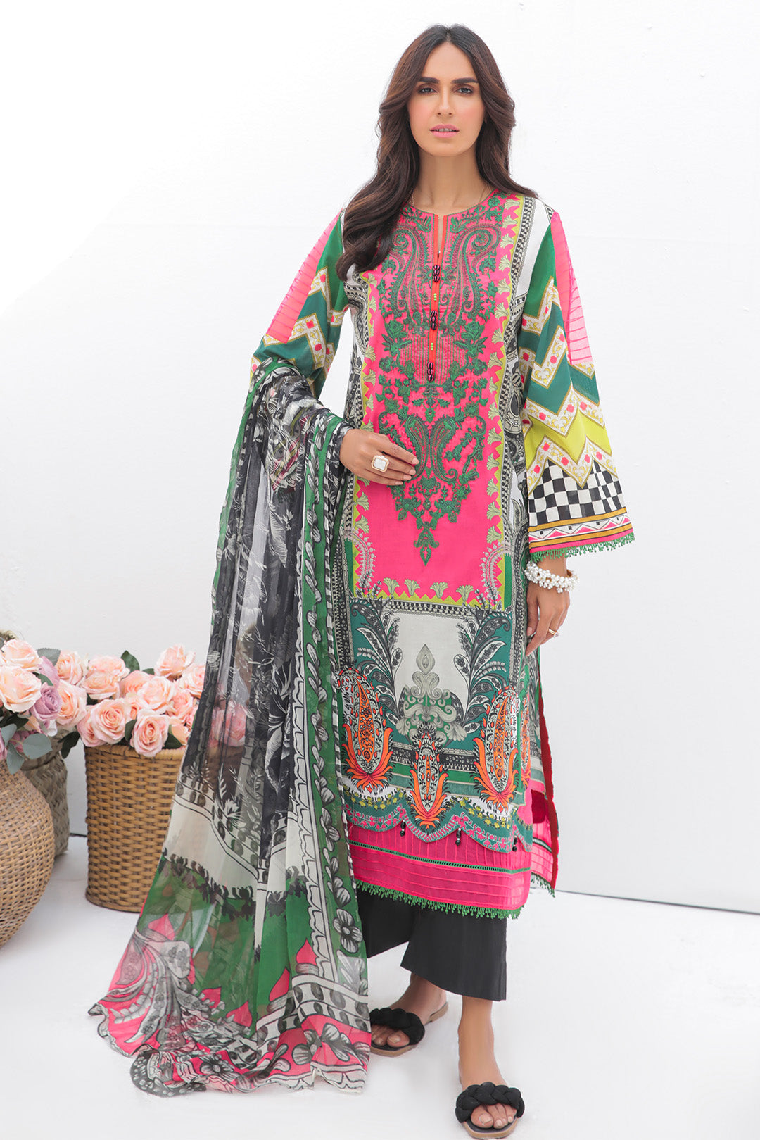 2 Piece - Digital Printed Lawn Suit U0403A (SO)