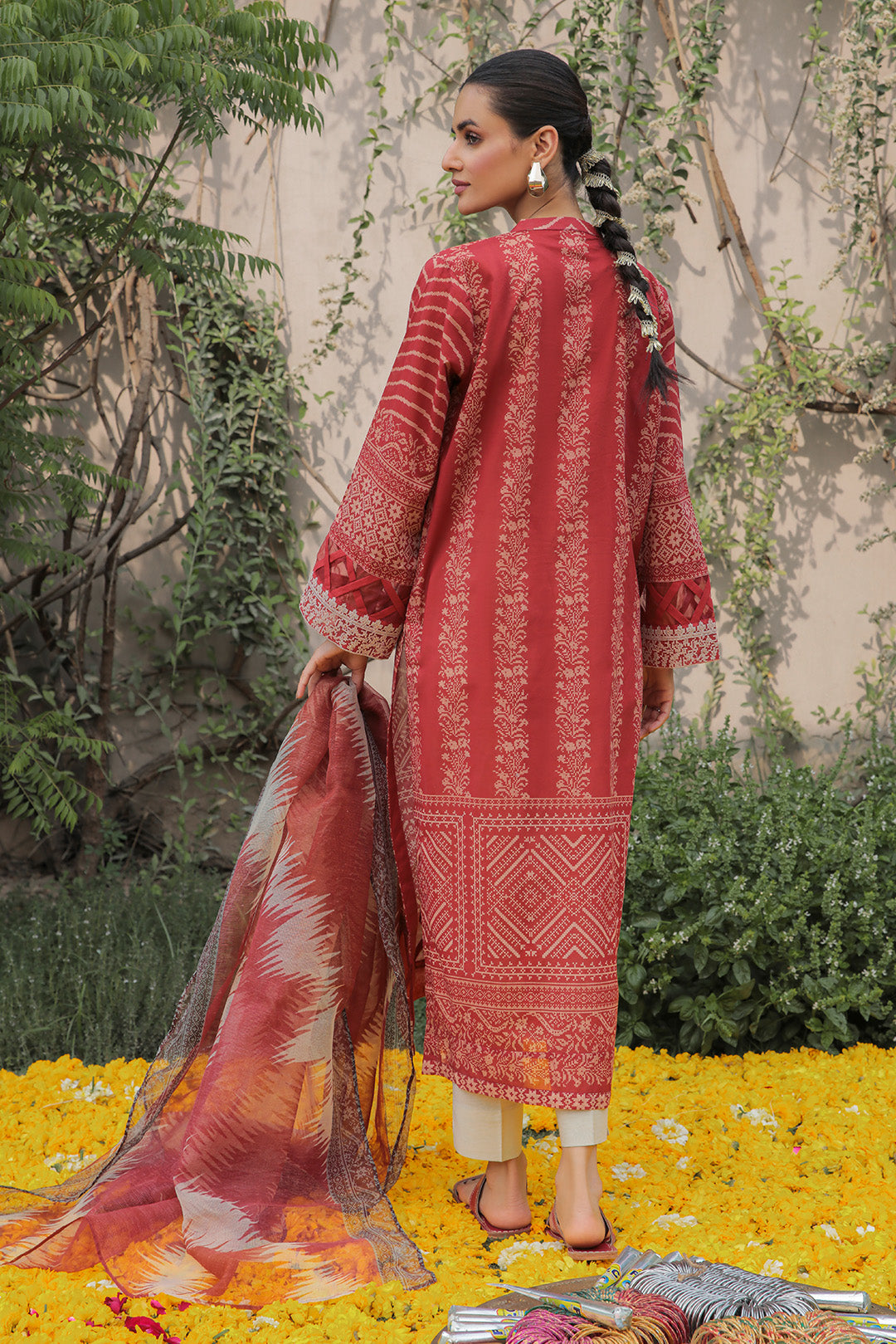 2 Piece  - Embroidered Digital Printed Lawn Suit U0404 (SO)