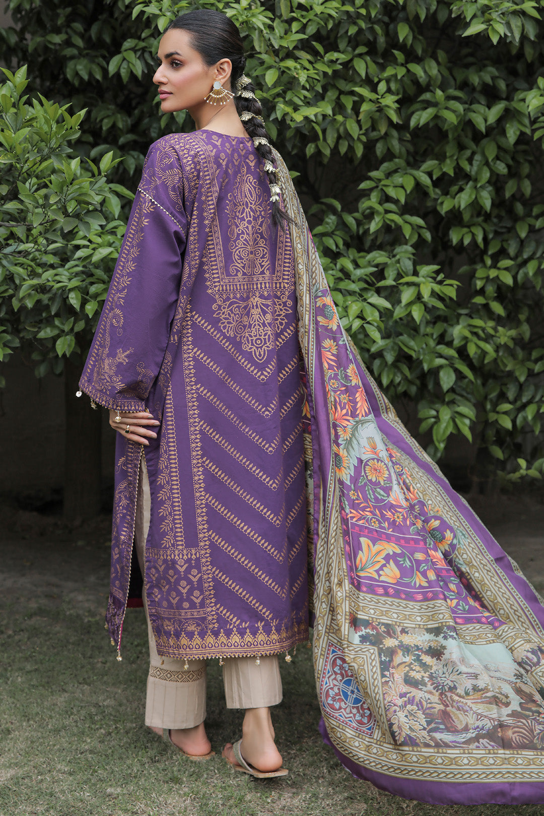2 Piece  - Embroidered Paste Printed Lawn Suit U0413A (SO)