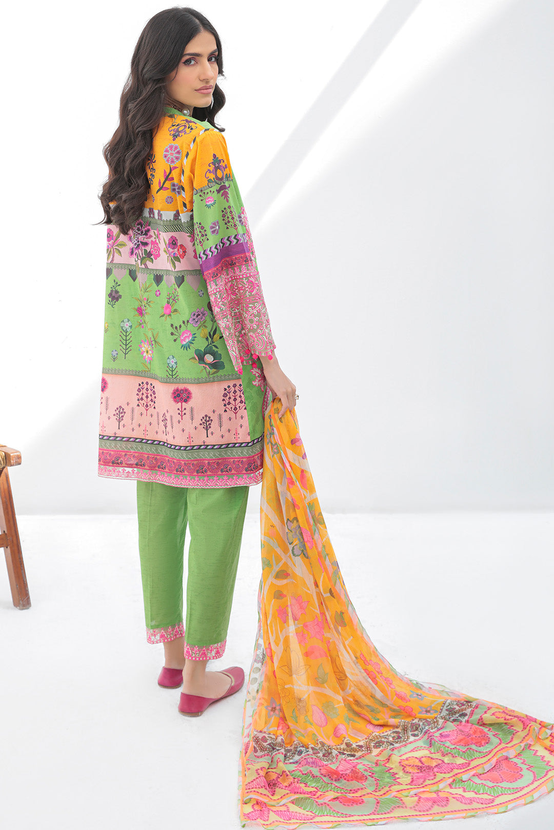 3 Piece - Dyed Embroidered Lawn Suit U0418A (SO)