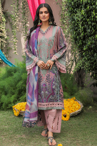 3 Piece - Embroidered Digital Printed Texture Lawn Suit U0422 (SO)