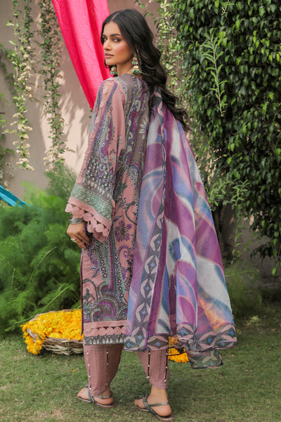 3 Piece - Embroidered Digital Printed Texture Lawn Suit U0422 (SO)