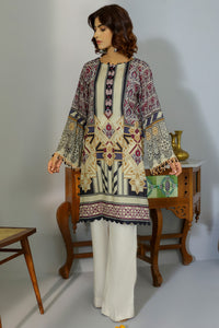 Single Shirt Lawn Digital Print U2138 - Beige