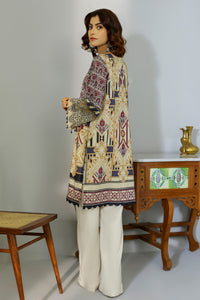 Single Shirt Lawn Digital Print U2138 - Beige