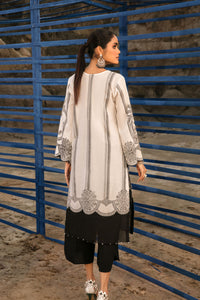 Single Shirt Lawn Paste Print U2149 - White
