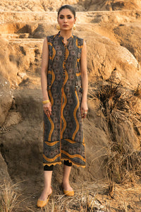 Single Shirt Digital Printed Lawn -U2154 - Charcoal