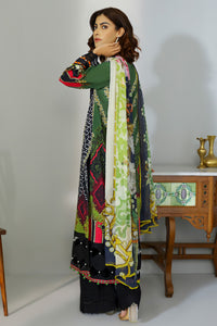 3PC Lawn Digital Print U2161 - Black
