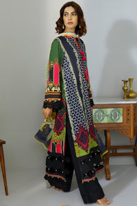 3PC Lawn Digital Print U2161 - Black