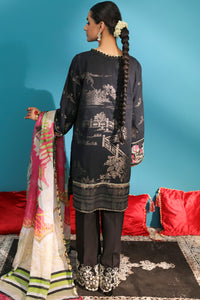 3PC Jacquard Embroidery U2176 - Black