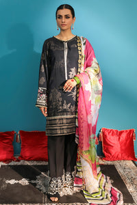 3PC Jacquard Embroidery U2176 - Black