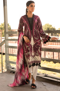 2PC Lawn Digital Print - Dupatta - White U2226A