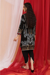 Single Paste Printed Lawn Shirt - Black U2369 (S0)