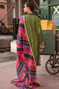 2PC Lawn Digital Print - Dupatta - Green U2380