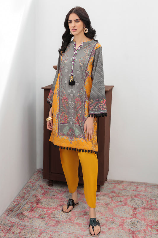 2 Piece - Digital Printed Lawn Suit U2383