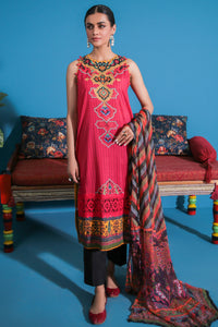 3PC Lawn Digital Printed With Chiffon Dupata -U2389