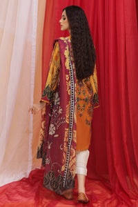 3PC Lawn with Embroidery - Yellow U2403