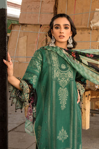 3PC Jacquard Dyed with Embroidery - Green U2405
