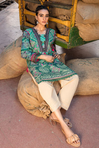 Single Shirt Lawn Digital Print  - Green U2753