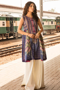 Single Shirt Lawn Digital Print  - Blue U2754A
