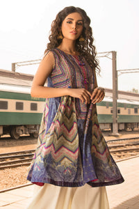 Single Shirt Lawn Digital Print  - Blue U2754A
