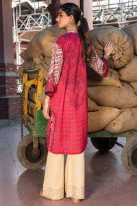 Single Shirt Lawn Digital Print  - Red U2754