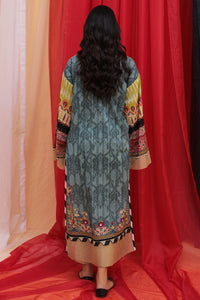 Single Shirt Lawn Digital Print  - Ice Blue U2756