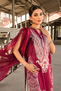 2PC Lawn Digital Print - Dupatta - Shocking Pink U2772